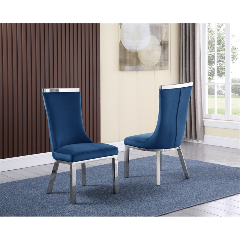 White Marble 9pc Dining Set with Silver Stainless Steel and 8 Chairs