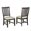 Best Quality Rustic Brown Wood Dining Chairs with Beige Upholstery Single