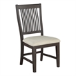Best Quality Rustic Brown Wood Dining Chairs with Beige Upholstery Single