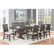 Best Quality Furniture Rustic Brown Wood Dining Bench with Beige Upholstery