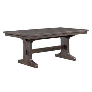 Best Quality Furniture Rustic Brown Wood Fixed Dining Table