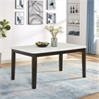 Best Quality Furniture 7-Piece Faux Marble & Fabric Dining Set in White/Gray