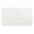 Best Quality Furniture 7-Piece Faux Marble & Fabric Dining Set in White/Gray