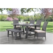Best Quality Furniture Gray Outdoor PE Rattan Wicker Dining Chairs Set of 2