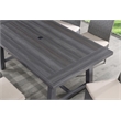 Best Quality Furniture Gray Outdoor Patio Dining Table in Aluminum and HDPE Top