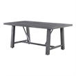 Best Quality Furniture Gray Outdoor Patio Dining Table in Aluminum and HDPE Top