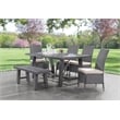 Best Quality Furniture Gray Outdoor Bench with Aluminum Frame and HDPE
