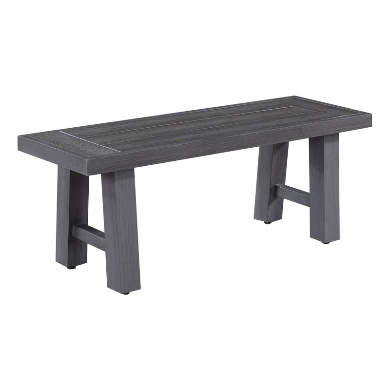 Best Quality Furniture Gray Outdoor Bench with Aluminum Frame and HDPE