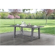Best Quality Furniture Gray Outdoor Patio Dining Set in Aluminum and 2 Benches