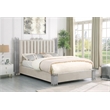 Best Quality Furniture Cream Velvet Platform Bed in King Size