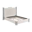 Best Quality Furniture Cream Velvet Platform Bed in King Size
