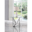 Best Quality Furniture Stainless Steel & Tempered Glass End Table in Clear