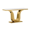 Best Quality Furniture 3-Piece Marble & Stainless Steel Coffee Set in White/Gold