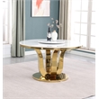 Best Quality Furniture Round Marble Dining Table with Lazy Susan in White
