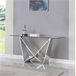Best Quality Furniture 10mm Clear Tempered Glass Console Table w Stainless Steel