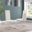 Best Quality Furniture 7-Piece Velvet & Tempered Glass Dining Set in Cream