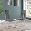 Best Quality Furniture 5-Piece Tempered Glass & Velvet Dining Set in Dark Gray