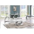 Best Quality Furniture White Marble Coffee Set with Steel Ovular Base
