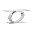 Best Quality Furniture White Marble Coffee Set with Steel Ovular Base