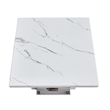 Best Quality Furniture 2pc White Marble Coffee Set with Stainless Steel Base