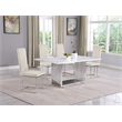 Best Quality Furniture White Marble Dining Set with Cream Velvet Chairs