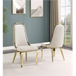 Best Quality Furniture 9-Piece Velvet & Marble Dining Set in Cream/White/Gold