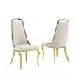 Best Quality Furniture White Marble Dining Set with Cream Velvet Chairs