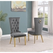 Best Quality Furniture White Marble Dining Set with Dark Gray Velvet Chairs