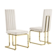 Best Quality Furniture White Marble Dining Set with Cream Velvet Chairs
