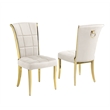 Best Quality Furniture White Marble Dining Set with Cream Velvet Chairs