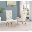 Best Quality Furniture White Marble Dining Set with Cream Velvet Chairs