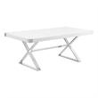 Best Quality Furniture White Wood Dining Table With Stainless Steel
