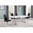 Best Quality Furniture 5PC Wood Dining Set (Dining Table + 4 Black Chairs)
