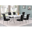 Best Quality Furniture 7PC Wood Dining Set (Dining Table + 6 Black Chairs)