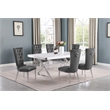 Best Quality Furniture 7PC Wood Dining Set (Dining Table + 6 Dark Gray Chairs)