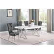 Best Quality Furniture 5PC Wood Dining Set (Dining Table + 4 Dark Gray Chairs)