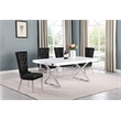 Best Quality Furniture 5PC Wood Dining Set (Dining Table + 4 Black Chairs)