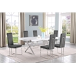Best Quality Furniture 7PC Wood Dining Set (Dining Table + 6 Dark Gray Chairs)