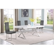 Best Quality Furniture 5PC Wood Dining Set (Dining Table + 4 Dark Gray Chairs)