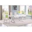 Best Quality Furniture 5PC Wood Dining Set (Dining Table + 4 Cream Chairs)