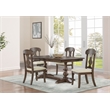 Best Quality Furniture 5pc Oak Wood Dining Set with Beige Chairs