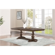 Best Quality Furniture 9pc Extendable Oak Wood Dining Set with Beige Chairs
