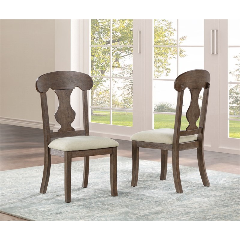 Best Quality Furniture 9pc Extendable Oak Wood Dining Set with Beige Chairs