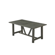 Best Quality Furniture 3pc Rustic Gray Acacia Wood Patio Set with Bench