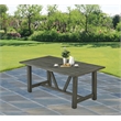 Best Quality Furniture Patio Dining Table in Rustic Gray Acacia Wood