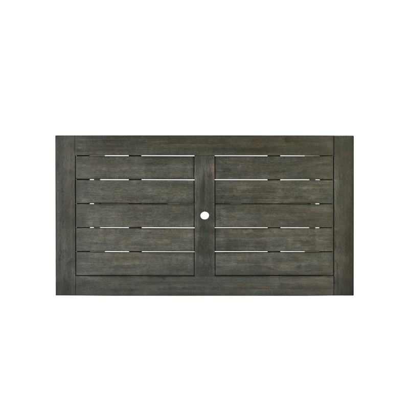Best Quality Furniture Patio Dining Table in Rustic Gray Acacia Wood