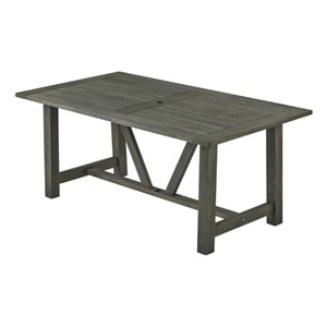 Best Quality Furniture Patio Dining Table in Rustic Gray Acacia Wood