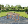 Best Quality Furniture Patio Dining Table in Rustic Light Oak Acacia Wood