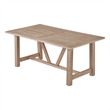 Best Quality Furniture Patio Dining Table in Rustic Light Oak Acacia Wood