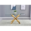 Best Quality Furniture 7pc Glass Dining Set with Dark Gray Velvet Chairs
